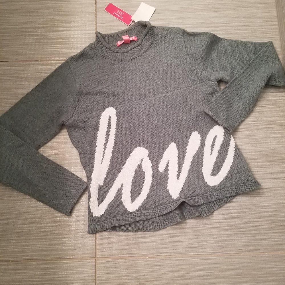 NEW Girls LOVE sweater size Large (14/16)